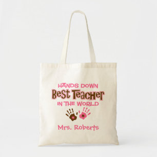 Hands Down Best Teacher Tote Bag