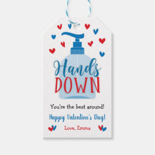 Hands Down Gift Tag, Valentine's Day Soap Tags