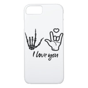 Hands Forming - Skeleton Heart Hands  iPhone 8/7 Case