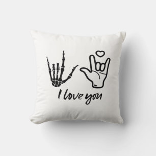 Hands Forming - Skeleton Heart Hands  Cushion