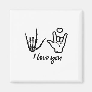 Hands Forming - Skeleton Heart Hands Magnet