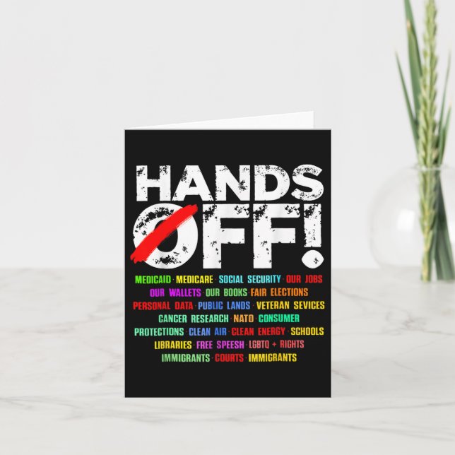 Hands Funny Off Protest Social Security  Card (Front)