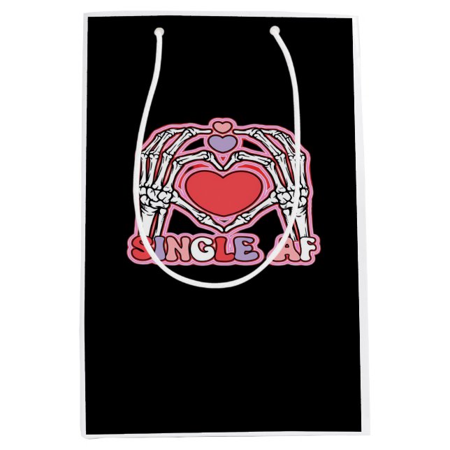 Hands Halloween Classic – Spooky Skeleton Design Medium Gift Bag (Front)