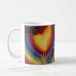 Hands & Heart Diversity Love Art Custom Coffee Mug