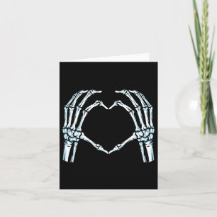 Hands Heart Sign Retro Halloween Costume Women Gir Card