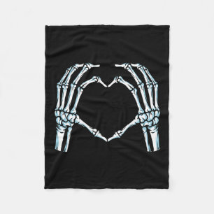 Hands Heart Sign Retro Halloween Costume Women Gir Fleece Blanket