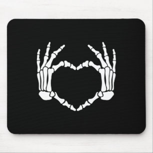 Hands Heart Sign Retro Halloween Costume Women Gir Mouse Pad
