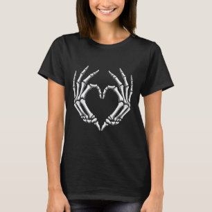 Hands Heart Sign Retro Halloween Costume Women Gir T-Shirt