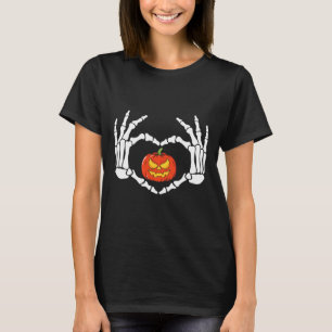 Hands Heart Sign Retro Halloween Costume Women Gir T-Shirt