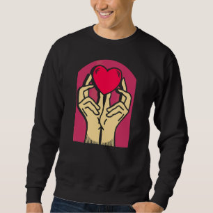 Hands Heart Valentine's Love Relationship Romantic Sweatshirt
