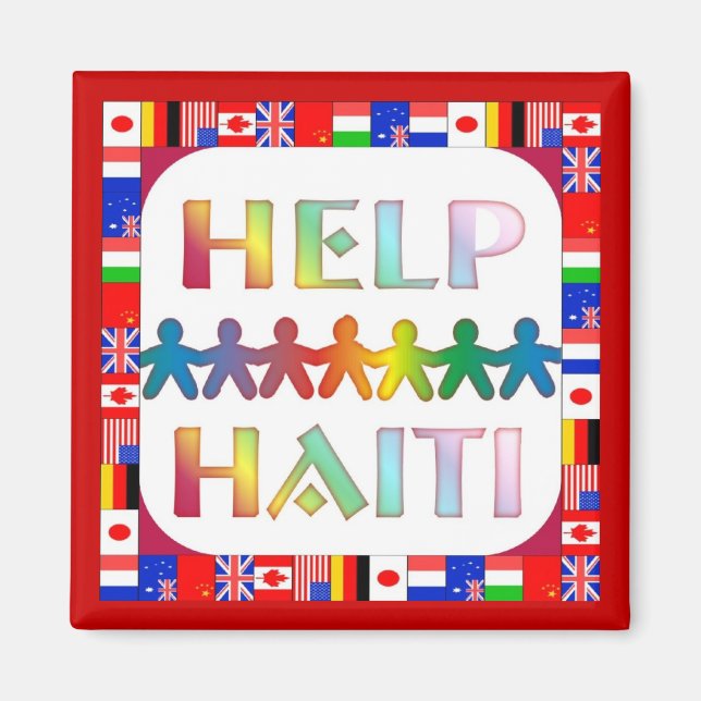 Hands Helping Haiti Magnet (Front)