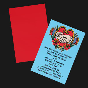 Hands in Marriage Tattoo Wedding Invitation