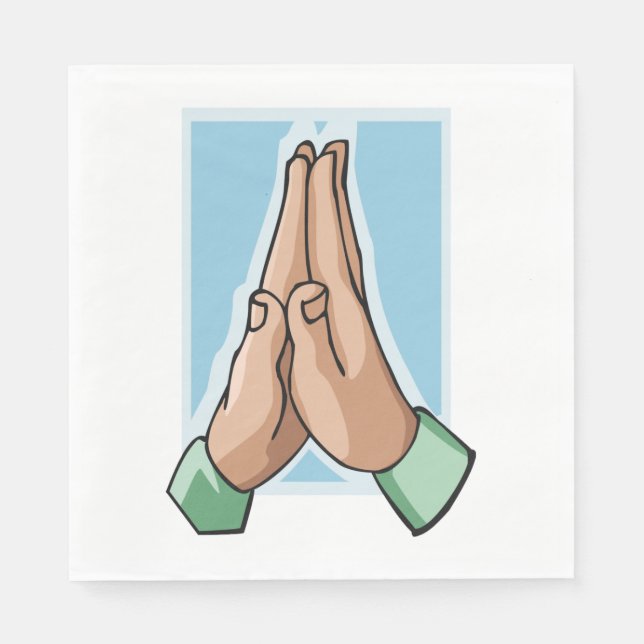Hands In Prayer Napkin (Front)
