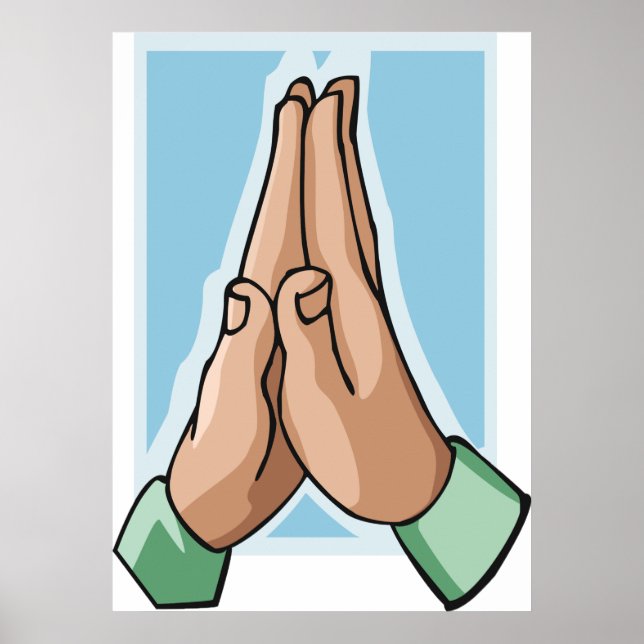 Hands In Prayer Poster (Front)