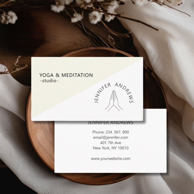 Hands  Light Green White Business Card (Hands Light Green White Business Card)