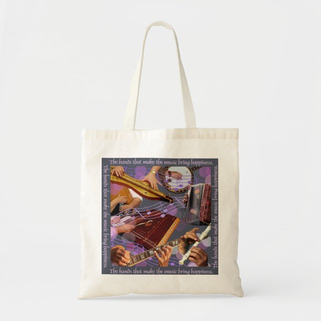 Hands Make the Music Tote Bag (Front)