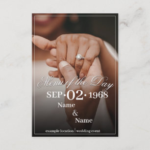 Hands of a Coloured Wedding Couple with Ring Enclosure Card