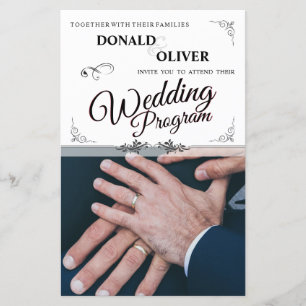 Hands of a Gay Wedding Couple with Rings