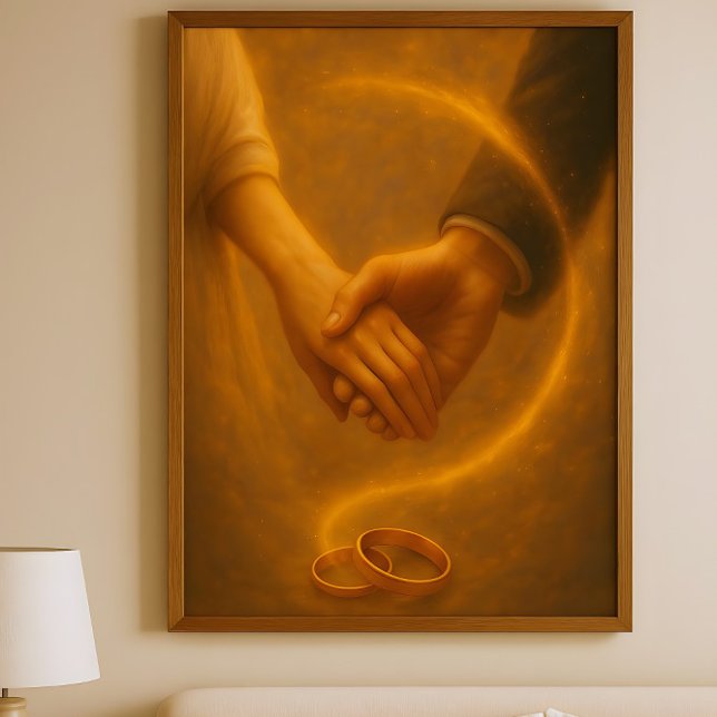 Hands of Forever – Celestial Wedding Art Poster (Creator Uploaded)