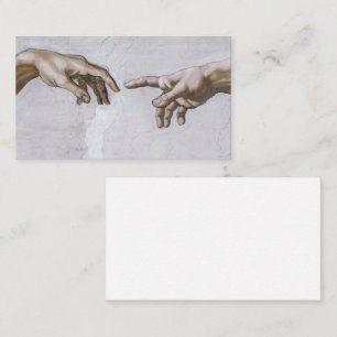Hands of God and Adam by Michelangelo Business Card