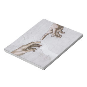 Hands of God and Adam by Michelangelo Notepad
