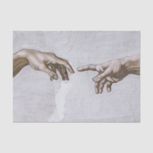 Hands of God and Adam by Michelangelo Tissue Paper