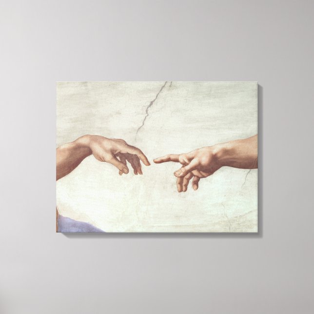 Hands of God and Adam Canvas Print (Front)