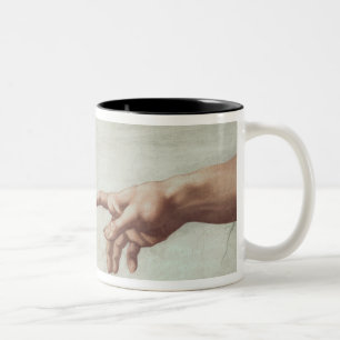 Hands of God and Adam Two-Tone Coffee Mug