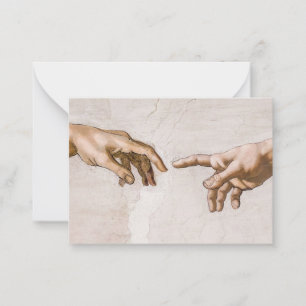 Hands of God the Father and Adam by Michelangelo Card