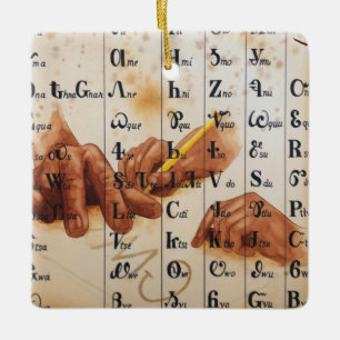 Hands of Language Ceramic Ornament