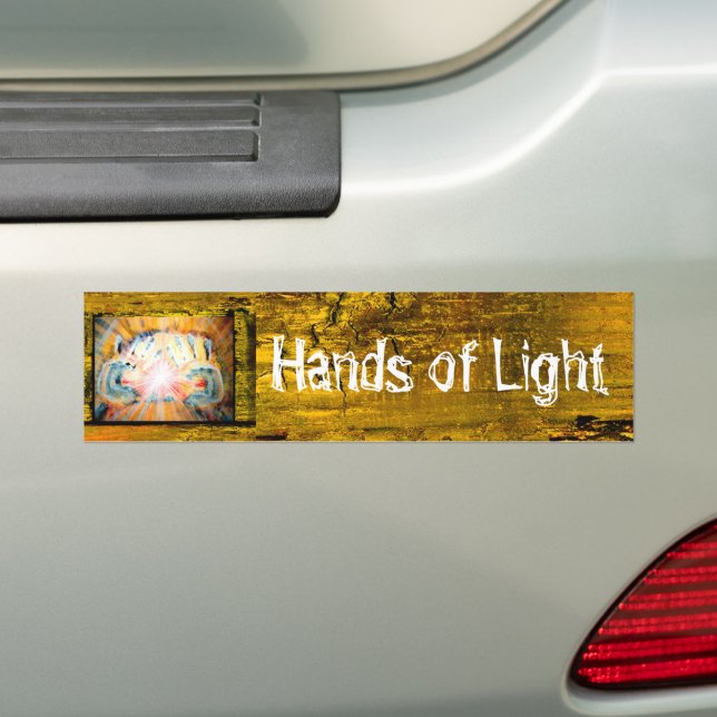 Hands of Light Bumper Sticker (On Car)