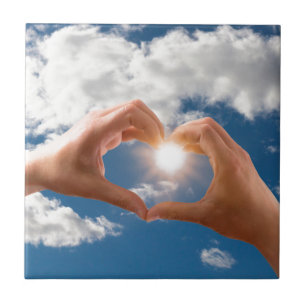 Hands of love ceramic tile
