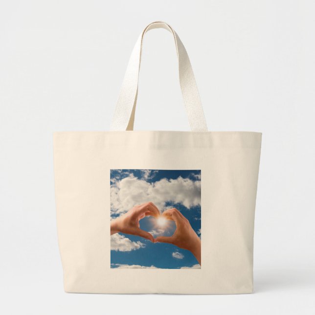 Hands of love large tote bag (Front)