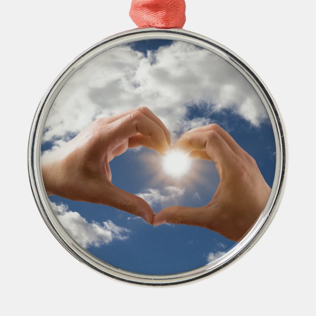 Hands of love metal tree decoration (Front)