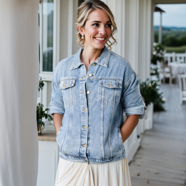 Hands of Unity Denim Jacket (Wedding Front)