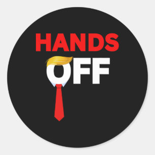 Hands Off 2025 Anti-trump Tariffs Political Protes Classic Round Sticker