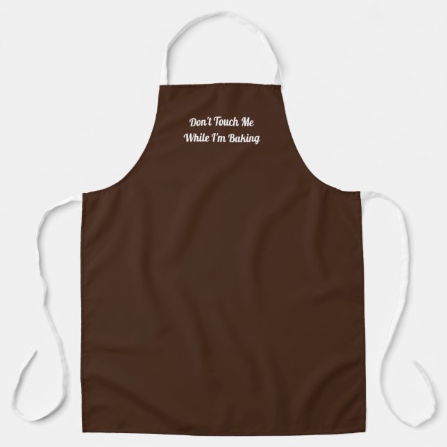 Hands Off Apron in Brown (Front)