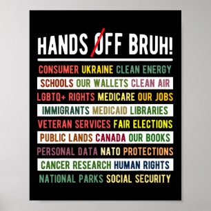 Hands Off Bruh Medicaid Medicare Social Security T Poster