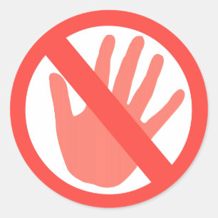 Hands Off Classic Round Sticker