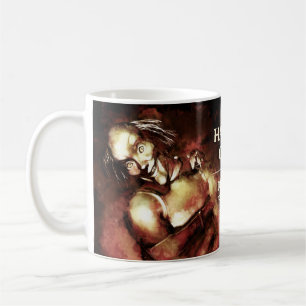 Hands Off! Drink If You Dare. Funny mad clown Coffee Mug
