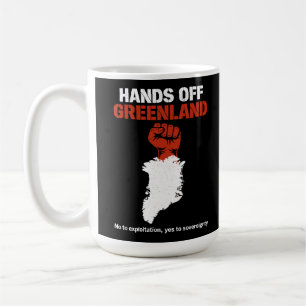 Hands Off Greenland Sovereignty Protest Design Coffee Mug