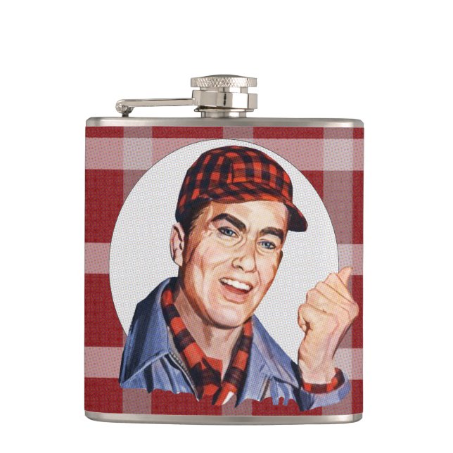 Hands off! hip flask (Front)