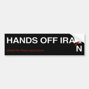 Hands Off Iran Bumper Sticker