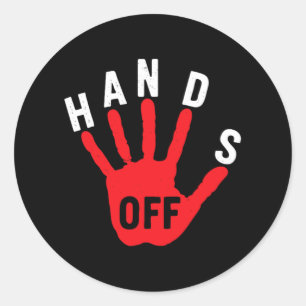 Hands Off Medicaid Medicare Social Security Trump Classic Round Sticker
