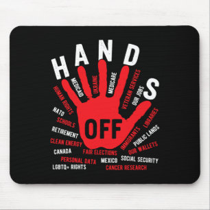 Hands Off Medicaid Medicare Social Security Trump Mouse Pad