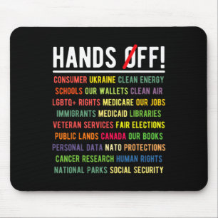 Hands Off Medicaid Medicare Social Security Trump Mouse Pad