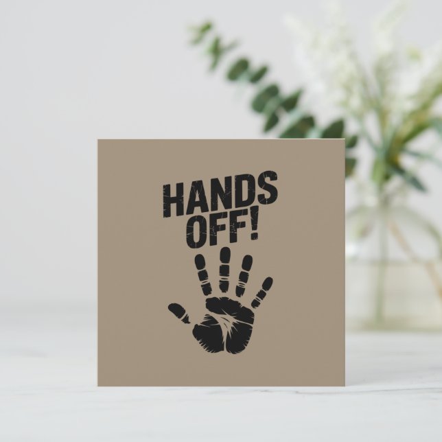 Hands Off My Country My Body Medicare Political  Invitation (Standing Front)