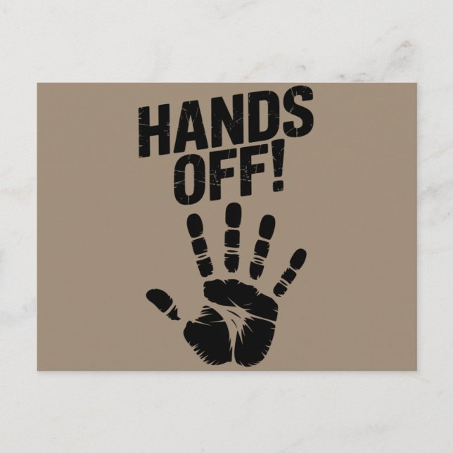 Hands Off My Country My Body Medicare Political  Postcard (Front)