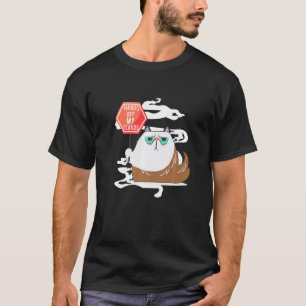 Hands Off My Glands Funny Cat Artwork Design Premi T-Shirt