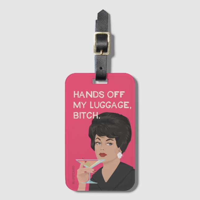 Hands off my luggage... luggage tag (Front Vertical)